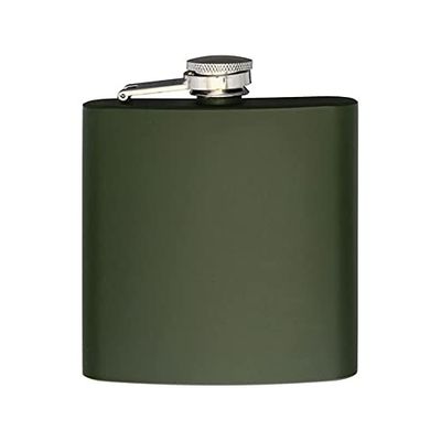 heupfles van roestvrij staal, groen, 6 oz