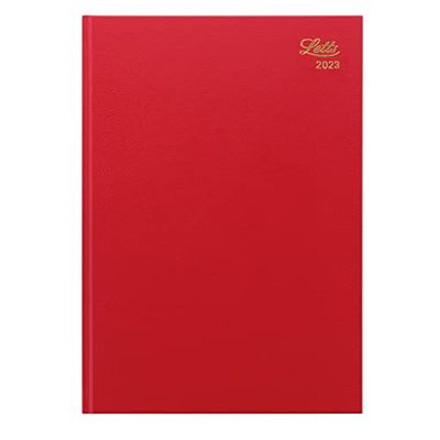 Letts Agenda semainier 2023 Rouge Format A4
