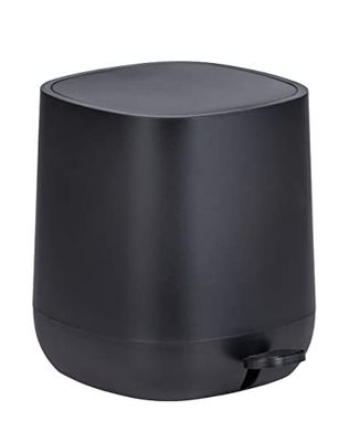 WENKO Tandborstkopp Vilalba, mugg för tandborste och tandkräm, stål, svart, 3 x 11,5 x 11,5 cm
