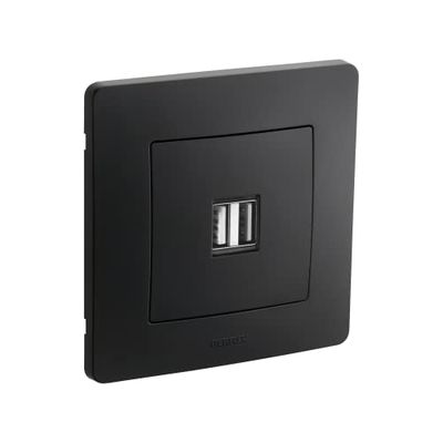 Dubbel svart USB-uttag - Caly Range - DEBFLEX 749527
