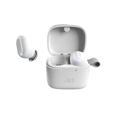 JAZ SBS TWS AIRON Draadloze hoofdtelefoon met metalen behuizing, touch-bediening, 5 uur speeltijd, dual leader mono-gebruik, wit uniek