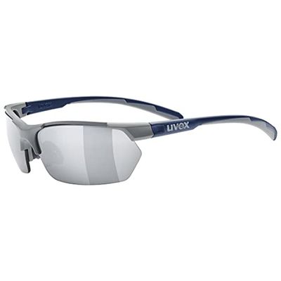uvex sportstyle 114 - outdoor-glasögon för dam och herr - speglande - inkl. utbytbara linser - rhino deep space matt/silver - one size