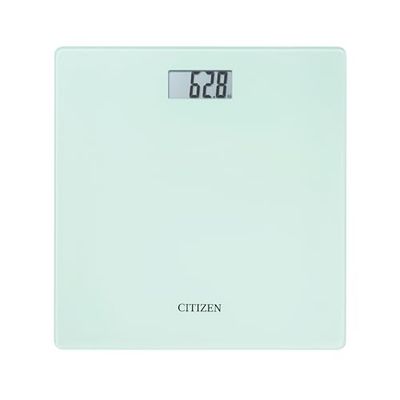 CITIZEN HMS324 Personenweegschaal, slank design, resultaten van eerdere metingen, step-on-technologie, lcd-display en zeer sterk glas.