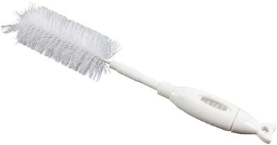 Poupy - Brosse 2 en 1 pour Biberons, Nettoyage Rapide et Complet, Poils en Nylon Fin, Petite Brosse pour Tétine, Poignée Ergonomique, Couleurs Assorties