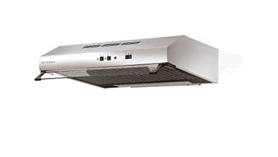 FABER 2740 SRM - Hotte aspirante 60 cm sous armoire de cuisine à encastrer, aspiration extérieure ou en recirculation avec le filtre hottes Faber F1 Kit C.A. à charbons actifs