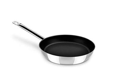 Monix Chef non-stick stekpanna, 18 cm, rostfritt stål 18/10, med non-stick beläggning, lämplig för alla typer av spisar, inklusive induktion