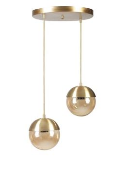 Opviq Elegante chandelier in oro, altezza regolabile 70 cm, corpo in metallo con rivestimento antico, diametro cappello: 15 cm, attacco E27, perfetto per gli spazi moderni
