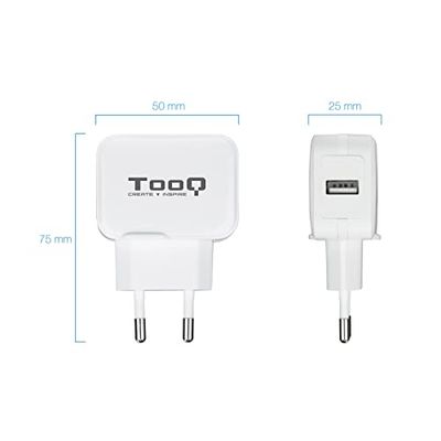 Cargador de Pared USB 5V 2.4A, Compacto y eficiente, Ideal para Cargar Dispositivos móviles y Gadgets electrónicos.