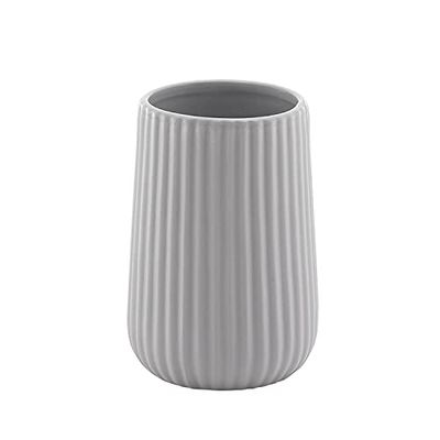 Gedy G-Marika Grey Bathroom Toothbrush Holder, Ceramic Toothbrush Holder, 2 Year Warranty, R&D Design, Measures 11.6 x 8 x 8 cm, 2 Year Warranty