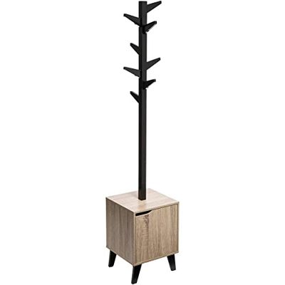 5 five simply smart Kapstok in natuurlijk eikenlook, zwart Ceda