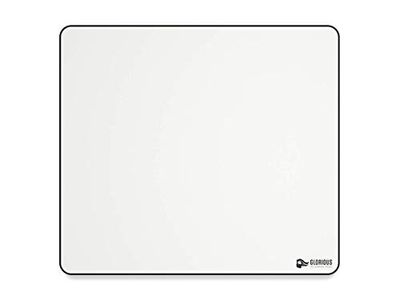 Glorious Gaming Cloth Gaming Mousepad (XL) - Stitched Edges, Smooth Surface for Speed & Control, Anti Slip Base, Machine Washable, XL (460 x 410 x 2mm) - White