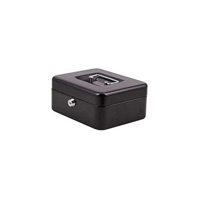 JOD1 LBXJ1M6 - Caja para moneda de acero (16 cm), color negro