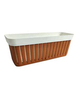 ECOPLAST S.r.l. Kreta Terracota/Blanco Jardinera 40 cm