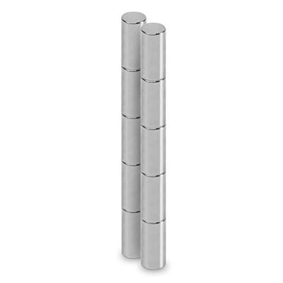 MAUL Neodymium Magnet Diameter 5 x 10 mm (Pack of 10) | Magnets for Versatile Use | Round Magnet with Elegant and Modern Design | Magnets Strong for Magnetic Board, Magnetic Tape | Silver