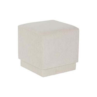 DKD Home Decor Repose-Pieds Beige Polyester Bois MDF 40 x 40 x 40 cm