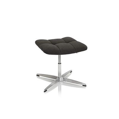 hjh OFFICE 671005 Retro Saranto Kruk - Gestoffeerde Home-Office Zitting in Zwart, in Hoogte Verstelbaar