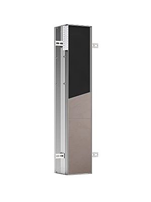 Emco ASIS Plus Módulo de Armario Empotrado para el Conjunto de escobillas, Armario de baño con Soporte para Papel higiénico, Armario Alto con función de Empuje para Abrir y Tope Derecho