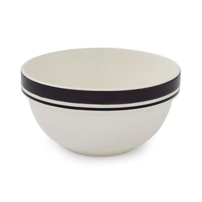 Potter's Stripe Set of 4, 7 Inch Stacking Bowls, Black
