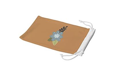 Bonamaison Imprimé Numériquement Lunettes Étui avec Cordon de Serrage, 100% Coton, Sac Lunettes, Pochette à Lunettes, 1 Pièce, Taille: 11x19 Cm