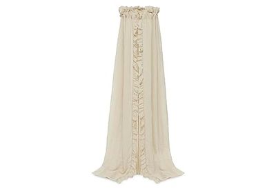 Jollein Baby Klamboe Vintage Ruffle Nougat – Hoogte 155 cm – Luifel Kinderkamer Babybed – Beige