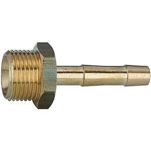 Bocchetta per tubo flessibile da avvitare, AG cilindrica, G 3/8 per tubo LW 10 mm, SW 19, ottone