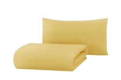Hibboux Parure copripiumino 80 x 80 cm, colore: giallo