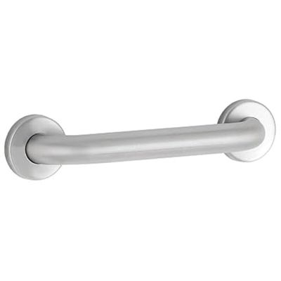 Bobrick 6806x36 304 Stainless Steel Straight Grab Bar with Concealed Mounting Snap Flange, Satin Finish, 1-1/2" Diameter x 36" Length