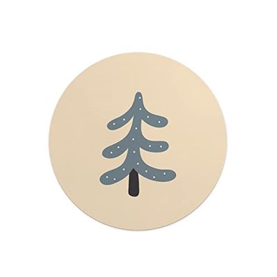 Questo Casa, Ronde digitaal bedrukte muismat, antislip onderkant, voor kantoor en thuis, diameter: 22 cm