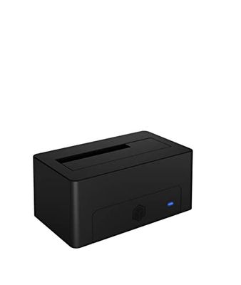 ICY BOX HDD/Hard Drive Docking Station USB 3,0 för SATA 2,5" och 3,5", Klonningsstation och läsare för hårddiskar, Adapter, Extern, Svart, IB-1121-U3