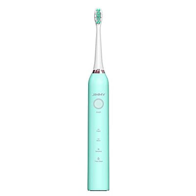 JIMMY T6 Spazzolino elettrico sonico IPX7, con 4 modalità di uso, testina di ricambio e funzione skincare con testina specifica per viso