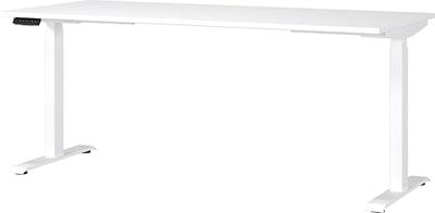 Germania Scrivania 7909-84, in bianco, regolabile in altezza, 180 x 120 x 80 cm (LxAxP)