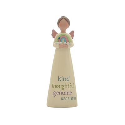 Feather & Grace ręcznie malowana figurka dekoracyjna z żywicy - grudzień
