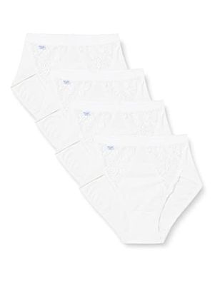 Sloggi, Chic Midi 4p, Slip Mujer, Blanco (White), 38