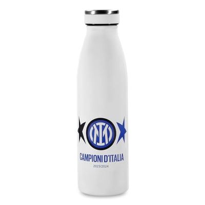 Inter I M New Logo Bottle Gourde Unisexe Adulte, Blanc Écusson, 500 ML