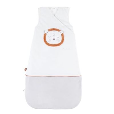 Noukie's - Gigoteuse bébé Hiver 1-6 Mois 70 cm - TOG 2 à 3,5 - Fermeture Zippée - Polyester/Coton - Bicolore Babou Le Lion
