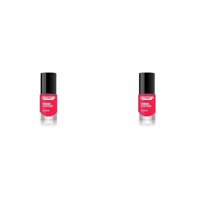 Glam'Up Paris - Vernis à Ongles - Ultra Brillance - Longue Tenue - Séchage Rapide - N°107 - Fuchsia (Lot de 2)