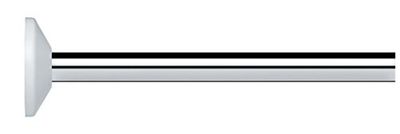 Spirella 10.10329 Kreta Universal Aluminium Chrome Universal Curved Shower Rod, Chrome Chrome 82x3x3 cm