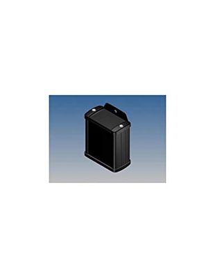 Aluminium behuizing - zwart - 70 x 59,9 x 30,9 mm - met flange
