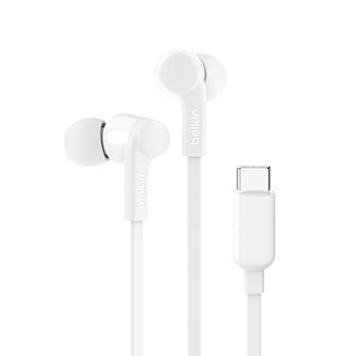 Belkin SoundForm bedrade oordopjes met USB-C-connector, in-ear oortelefoon met microfoon - Koptelefoon voor onder meer iPhone 15, iPad, Galaxy en Android met USB-C (USB-C-koptelefoon) - Wit