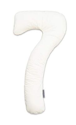 Theraline my7 vervangende hoes voor zijslaapkussen, overtrek van fijne bamboeviscose + biologisch katoen, Bamboo Collection, kleur: wolkenwit