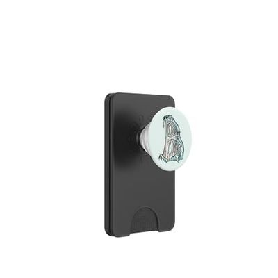 Carta Zombie B Letra inicial Texto tipografía Declaración de carácter PopSockets PopWallet para MagSafe