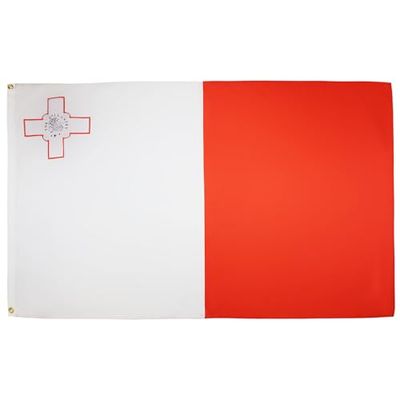 AZ FLAG - Drapeau Malte - 150x90 cm - Drapeau Maltais 100% Polyester Avec Oeillets Métalliques Intégrés - Pavillon 110 g
