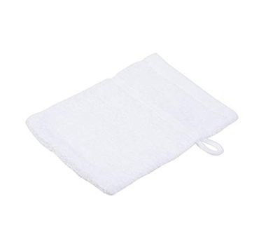 Gözze - Gant de Toilette, Lot de 4, Doux et absorbant, 100% Coton, 16 x 21 cm - Blanc