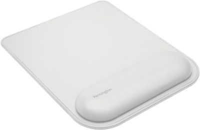 Kensington Mousepad with ErgoSoft Wrist Rest Support for Home Office, Grey - Mouse mat Gel-cushioned Non-slip padding, Aids wrist alignment, Certified for safety and Compliance,Black,Medium