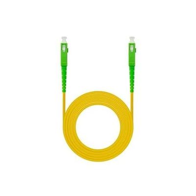 5 m lange singlemode glasvezelkabel SC/APC-SC/APC LSZH, hoge overdrachtcapaciteit voor data- en telecommunicatienetwerken.