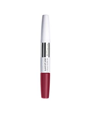 Maybelline New York Superstay 24Color Rossetto a Lunga Durata Doppio Gesto, Liquido Intenso e Balsamo per Fissare il Colore, 195 Raspberry