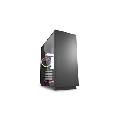 Sharkoon Pure Steel RGB - Caja de Ordenador, PC Gaming, Semitorre ATX, Negro