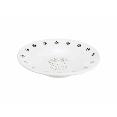 Trixie Comedero Cerámico Razas Hocico Corto,ø15cm, Blanco