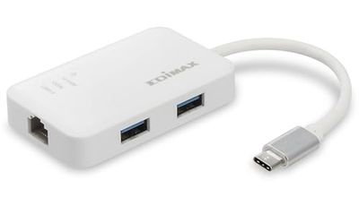 Edimax EU-4308 - Hub USB-C a 3 Puertos USB 3.0 con Gigabit Ethernet