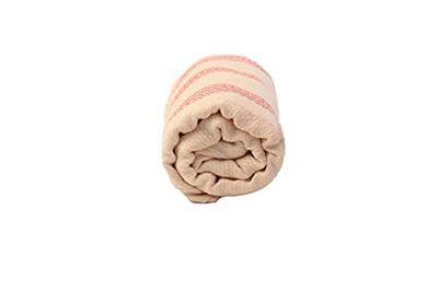 Bonamaison 100% Cotton Peshtemal, Turkish Towel, Fouta Peshtemal Hammam Towel, Beach and Bath Towel, Lightweight, Soft and Absorbent, 90x180 Cm